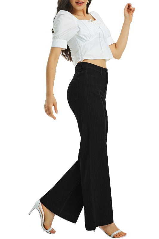 ONESO Flare Jeans for Women High Waist Wide Leg Womens Jeans Stretchy