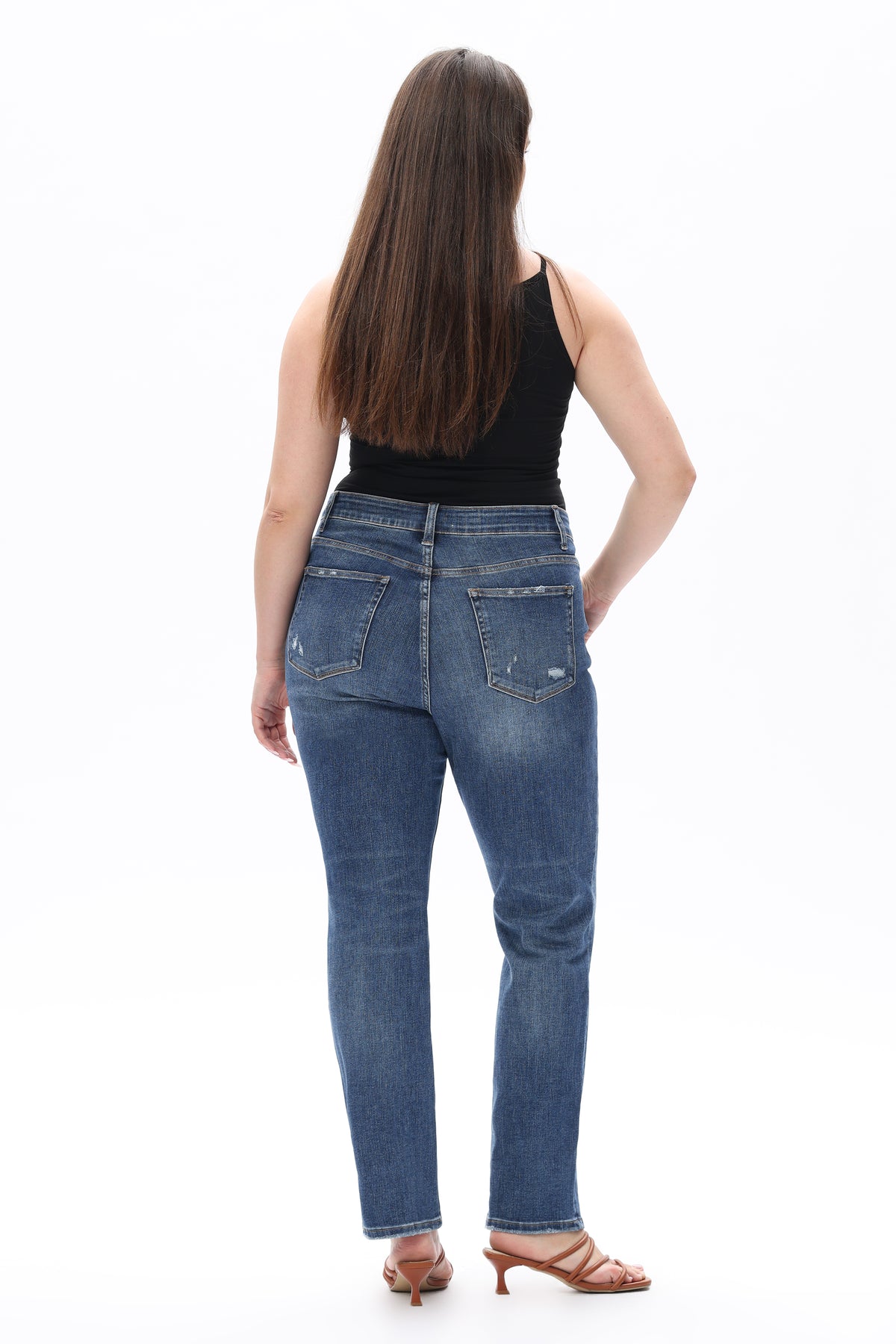 ONESO Vintage Mid Rise Slim Straight Plus Jeans