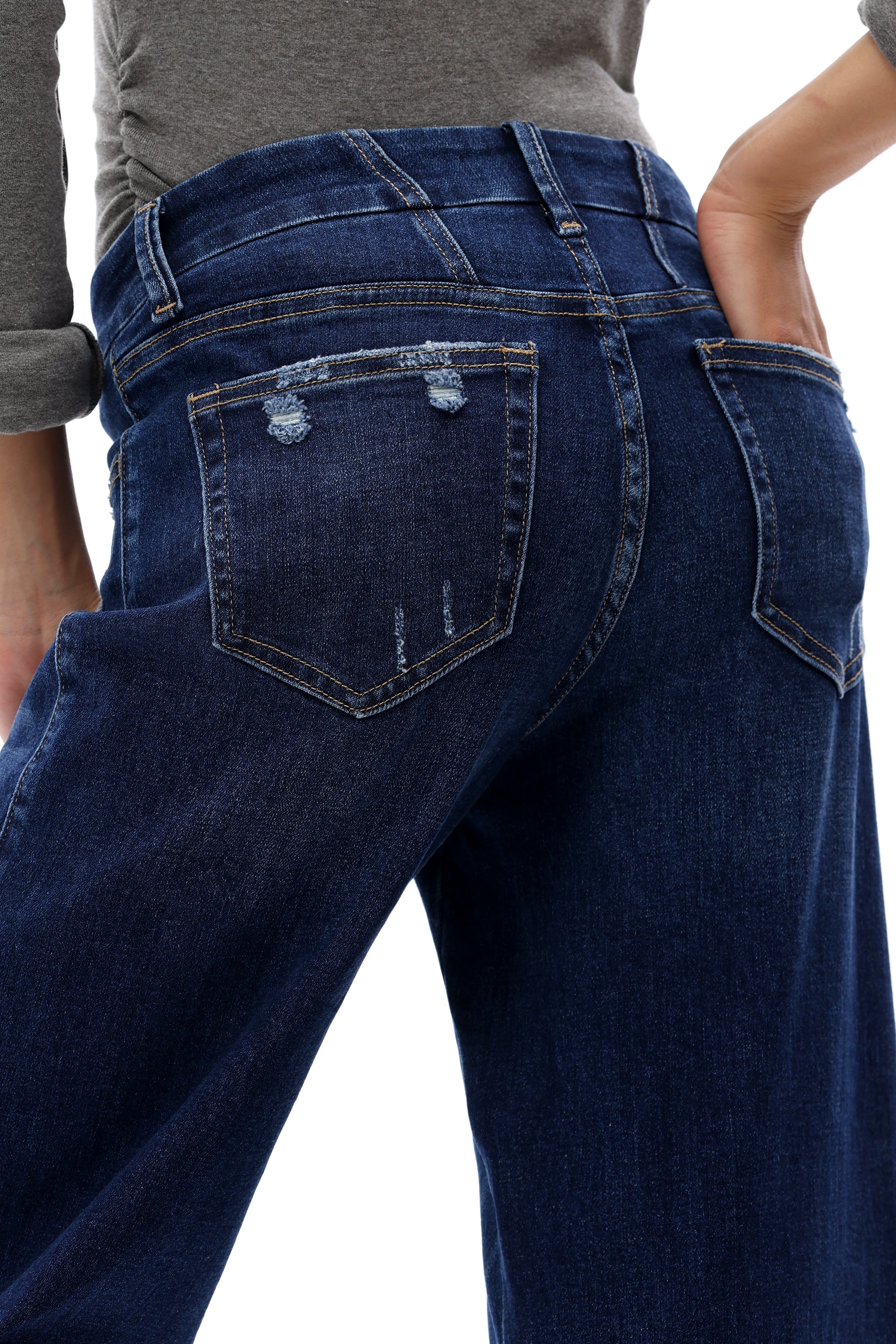 ONESO Coastal-Inspired Mid Rise Wide Leg Jeans