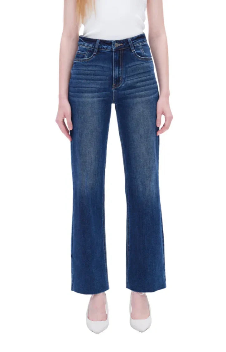 High Rise Stretch Wide Leg Jeans