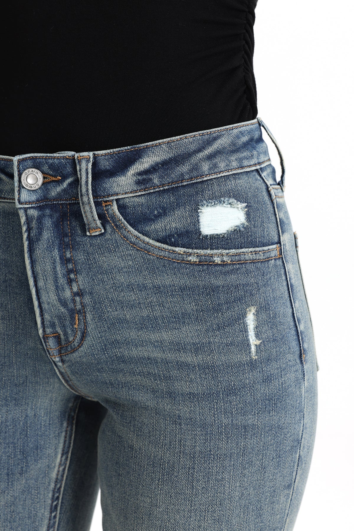 ONESO Retro Blue Straight Leg Jeans