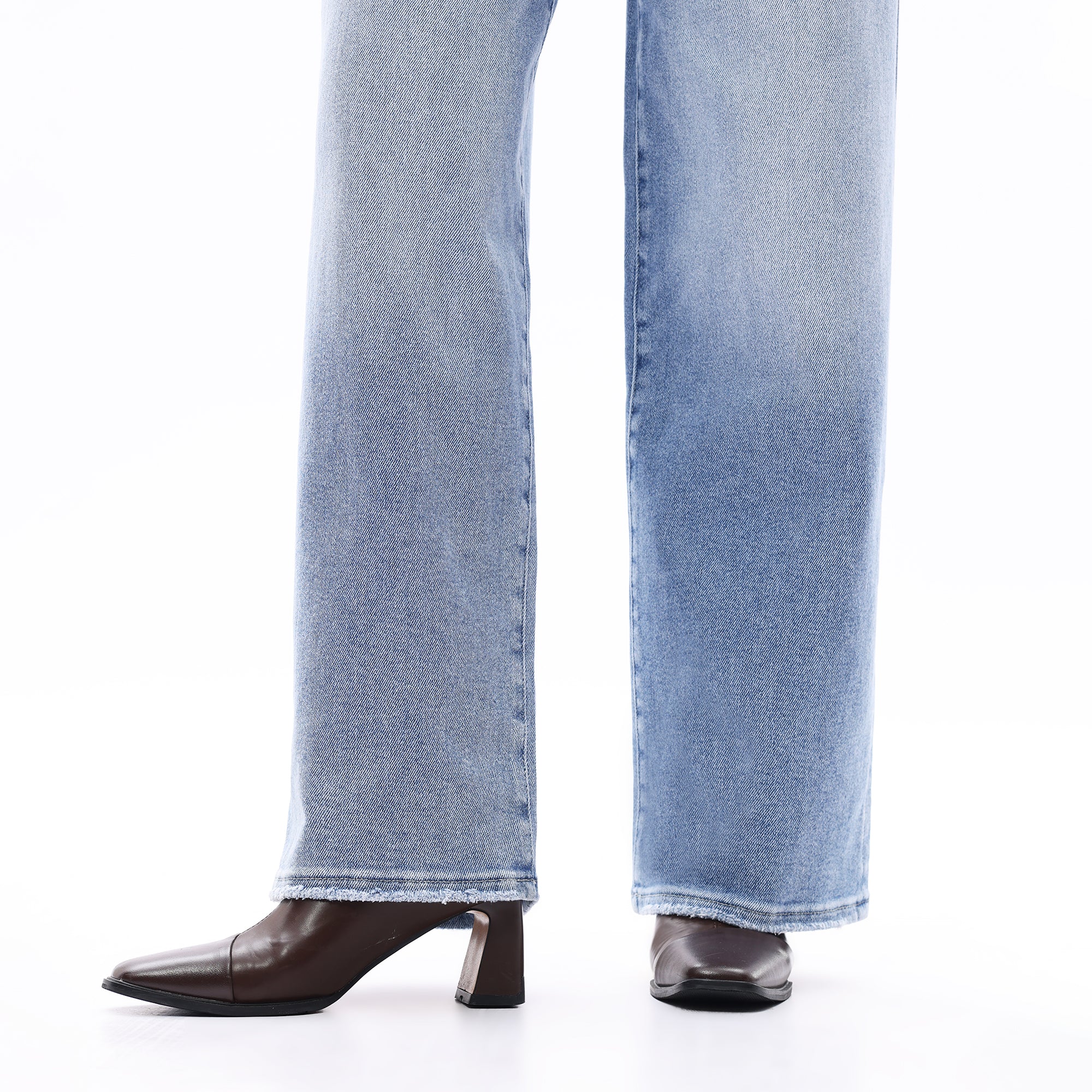 ONESO Women BBL Hight Rise Raw Hem Baggy Jeans High Stretchy Wide Leg Tummy Denim Pants