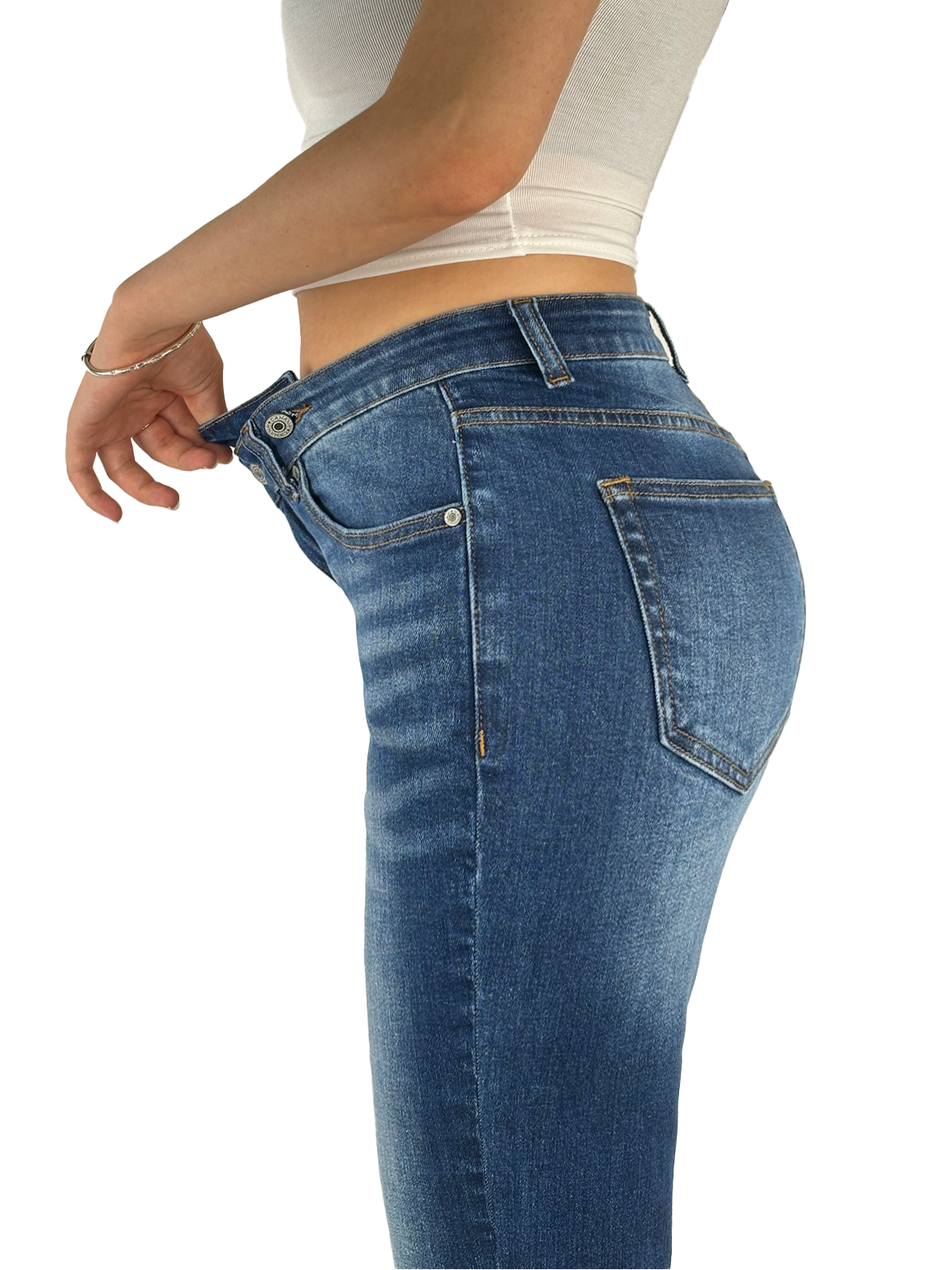 Women Bootcut Ripped Wide Leg Jeans