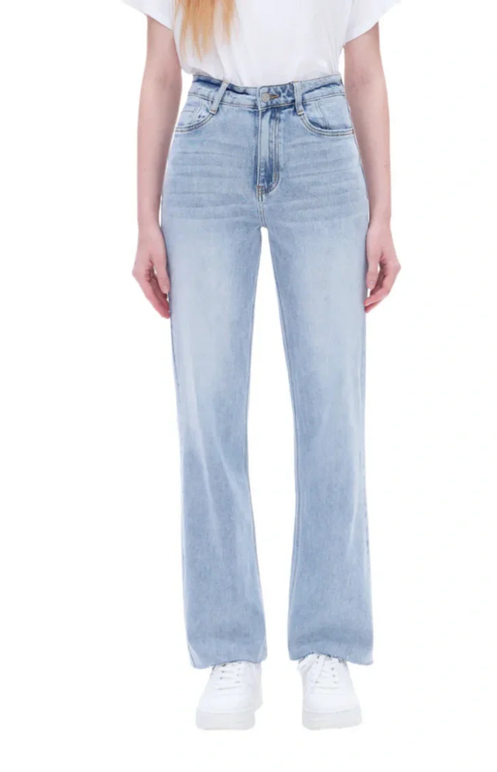 High Rise Stretch Wide Leg Jeans