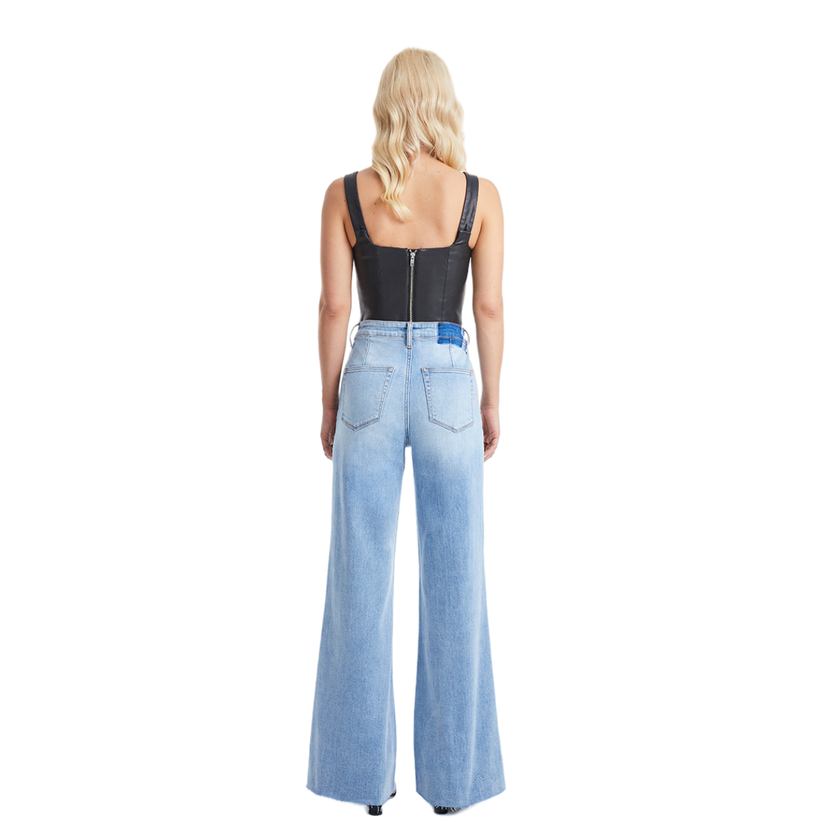 ONESO High Waisted Light Blue Wide Leg Jeans