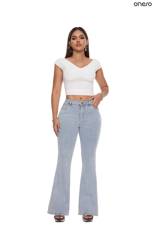 ONESO High Waisted Wide Leg Baggy Jeans
