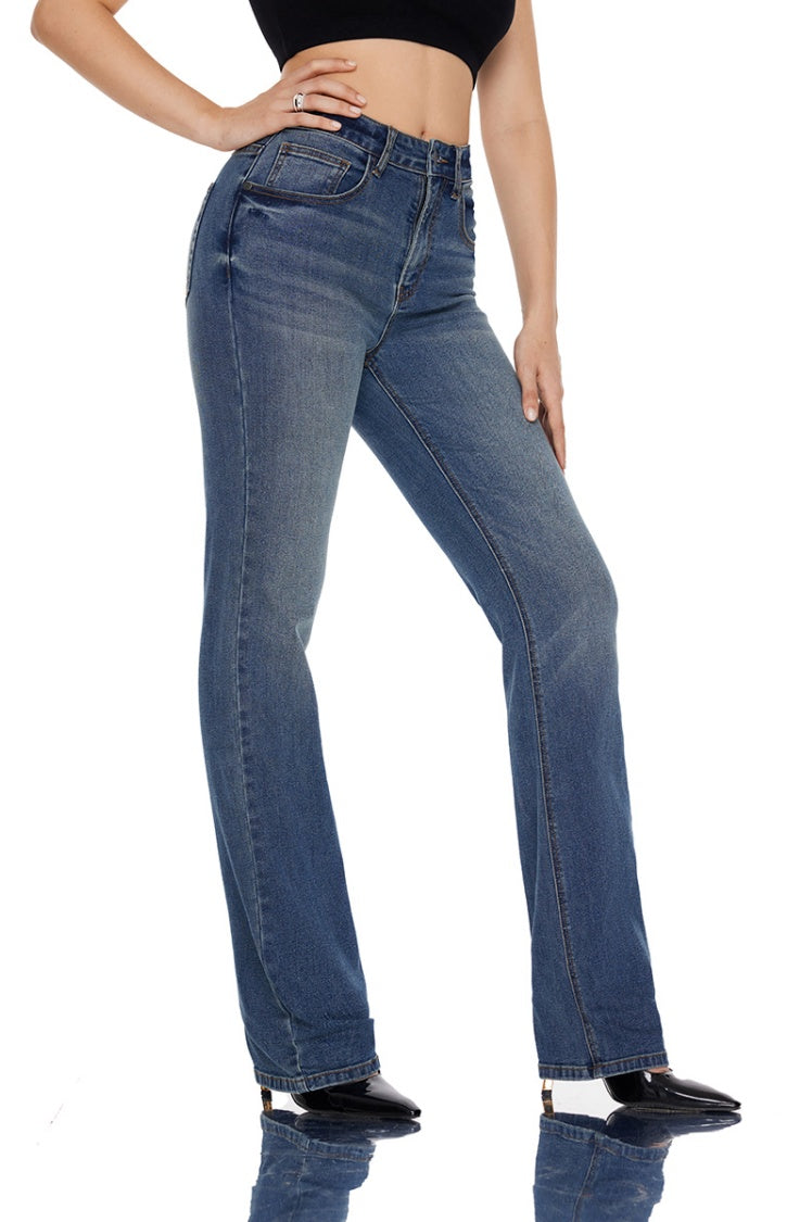 Micro-Flare Stretch Retro Jeans