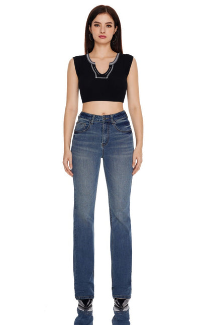 Micro-Flare Stretch Retro Jeans