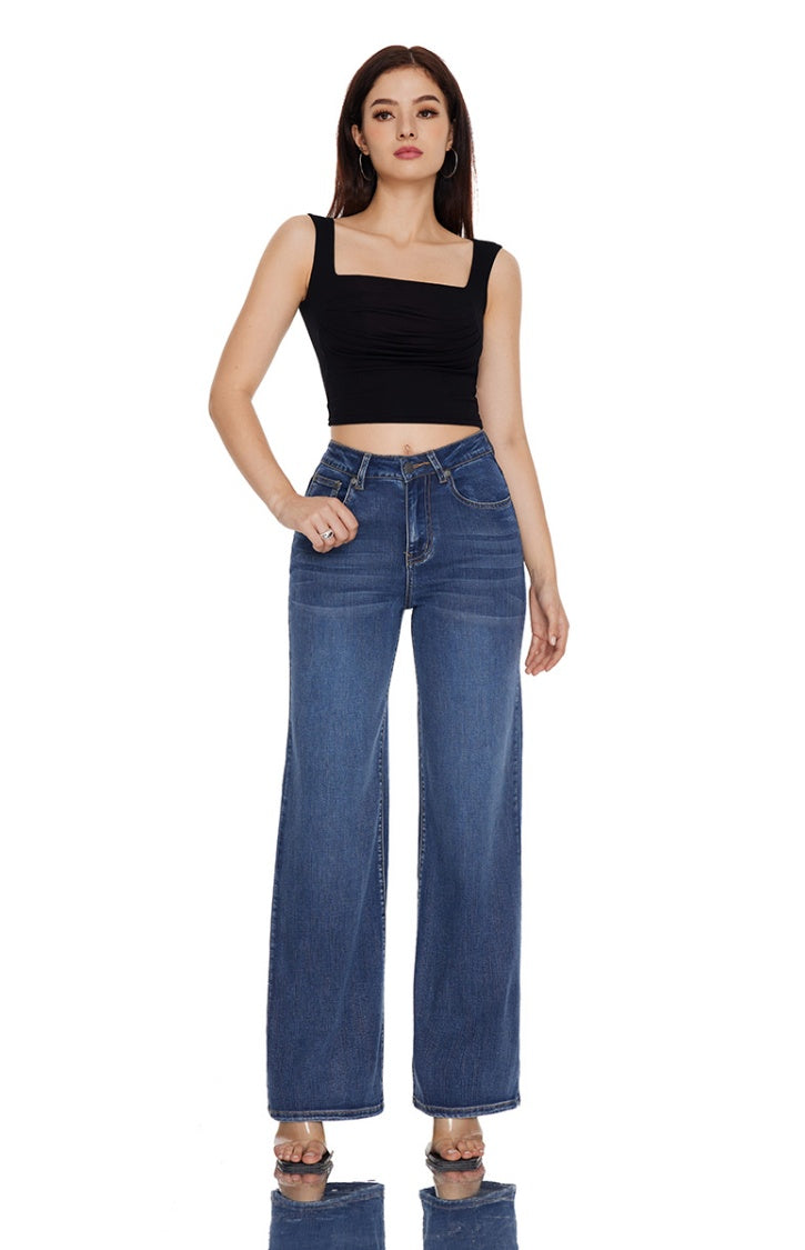 Women Straight Leg Baggy Jeans