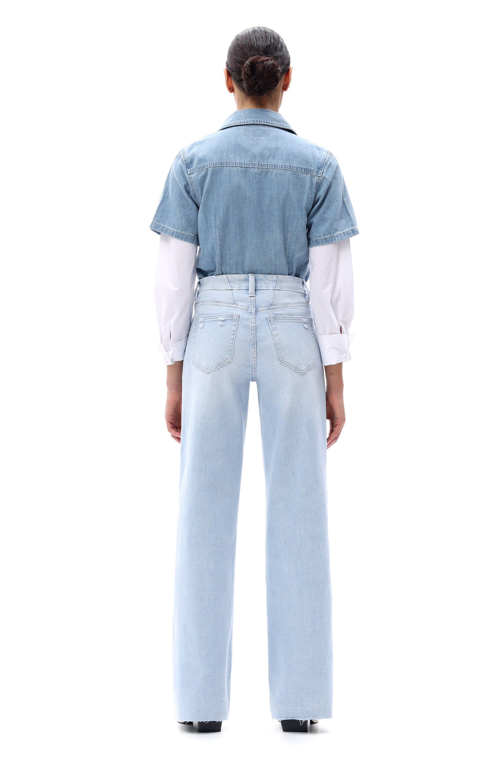 ONESO Effortless Mid Rise Wide Leg Jeans