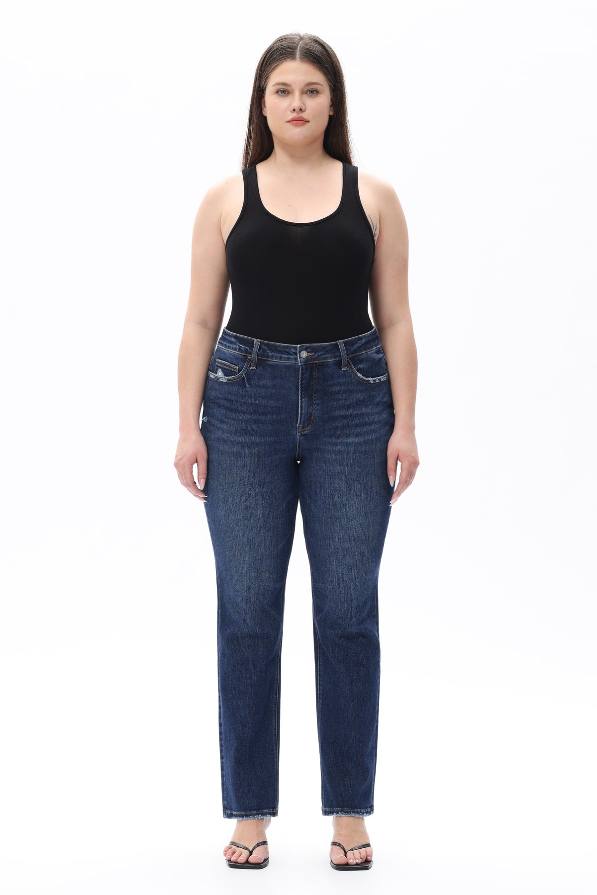 ONESO Classic Mid Rise Slim Straight Plus Jeans