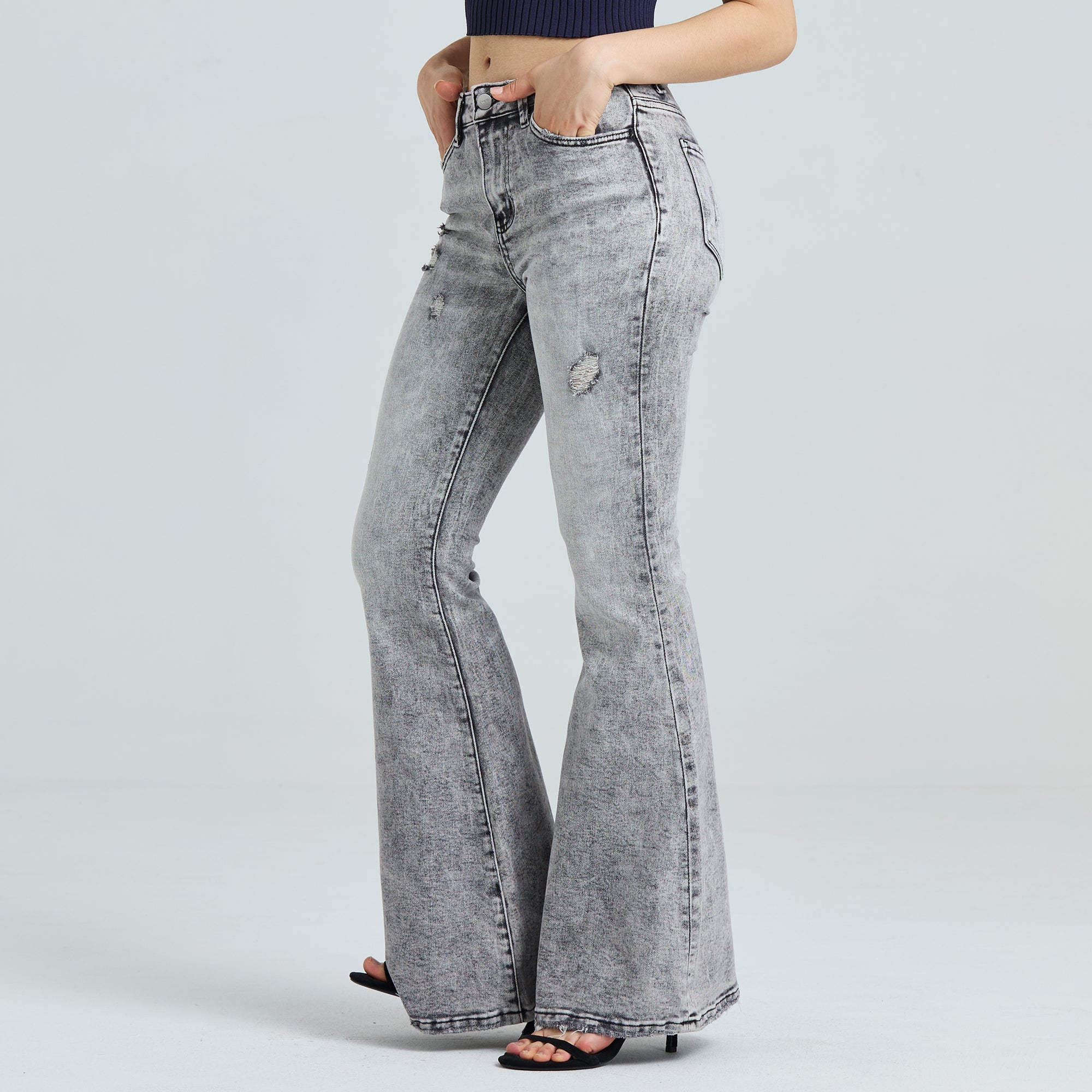 ONESO High Rise Flare Jeans