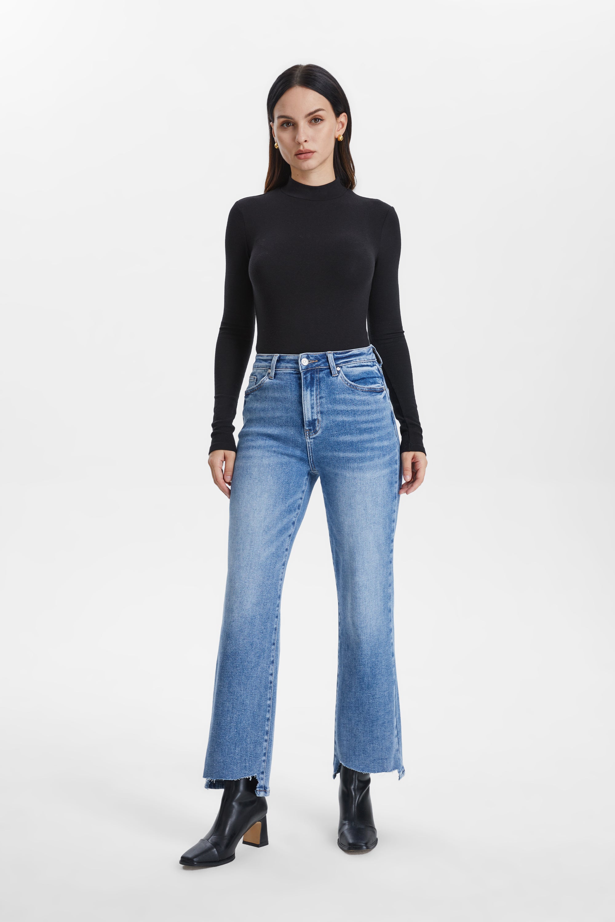 ONESO Women&#39;s Kristy High Rise Straight Leg Jeans