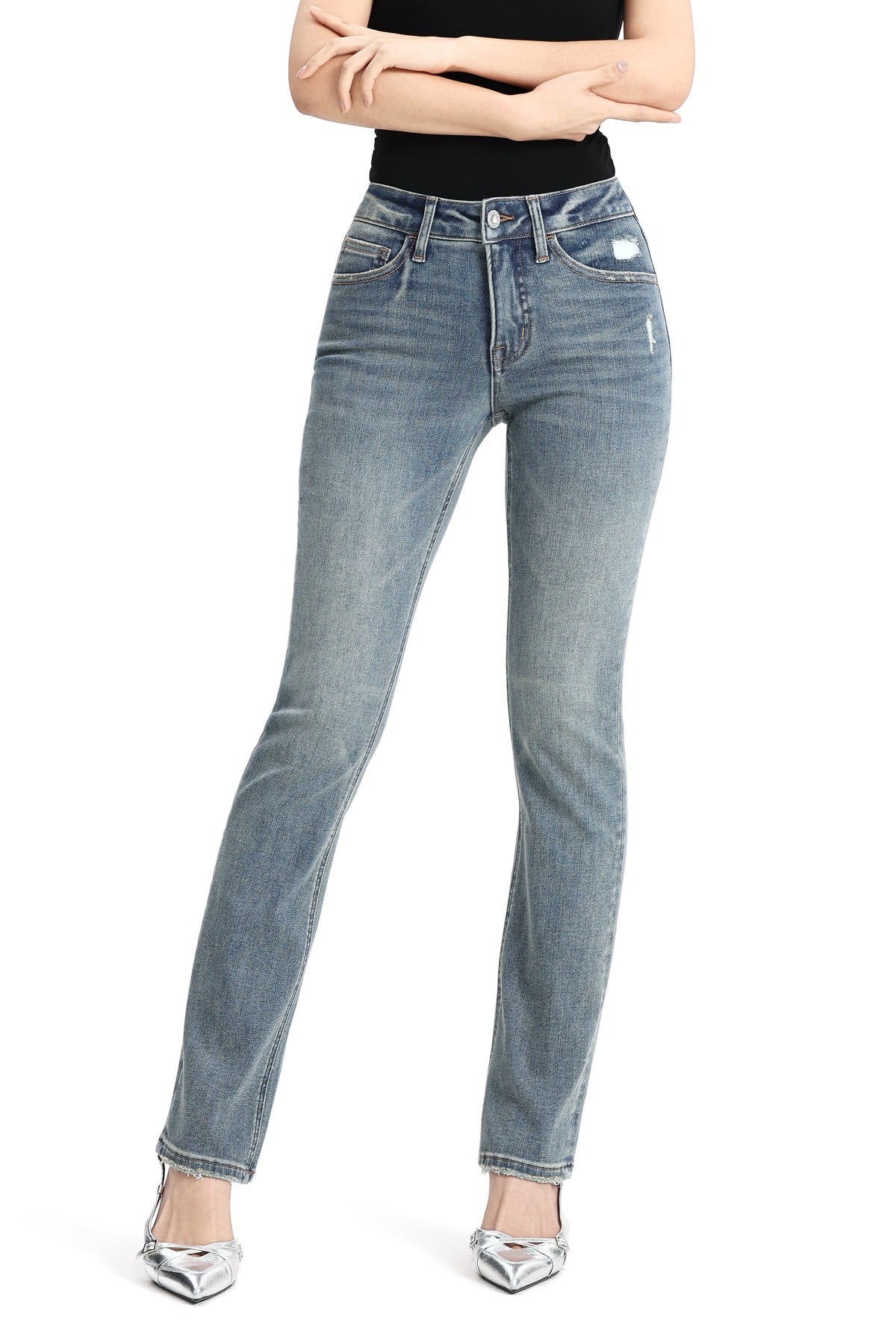 ONESO Retro Blue Straight Leg Jeans
