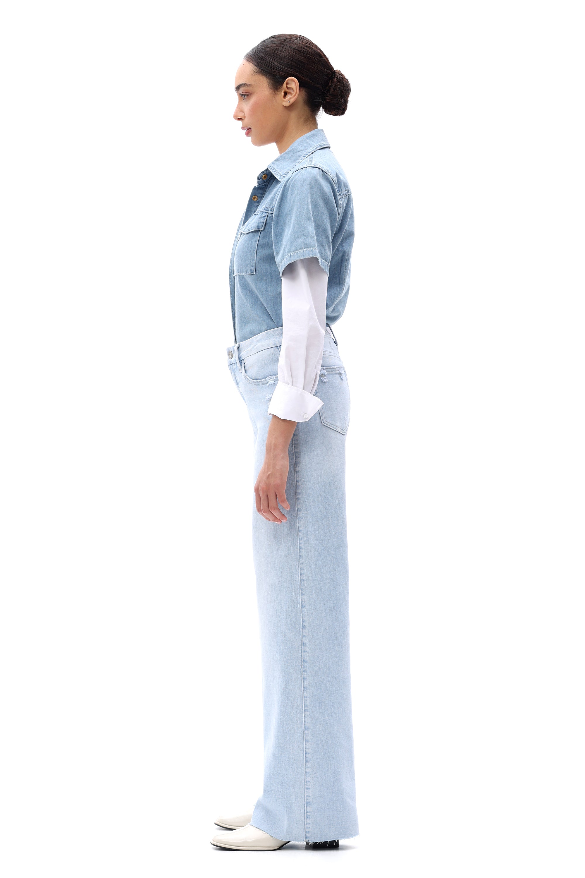 ONESO Effortless Mid Rise Wide Leg Jeans
