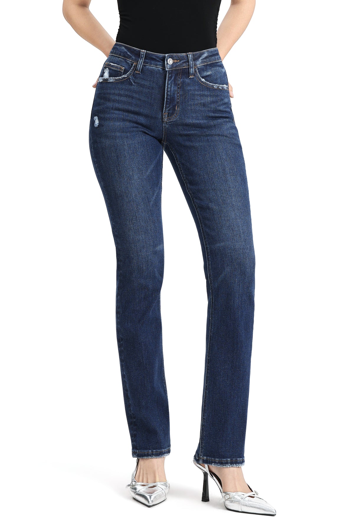 ONESO Classic Mid Rise Slim Straight Jeans