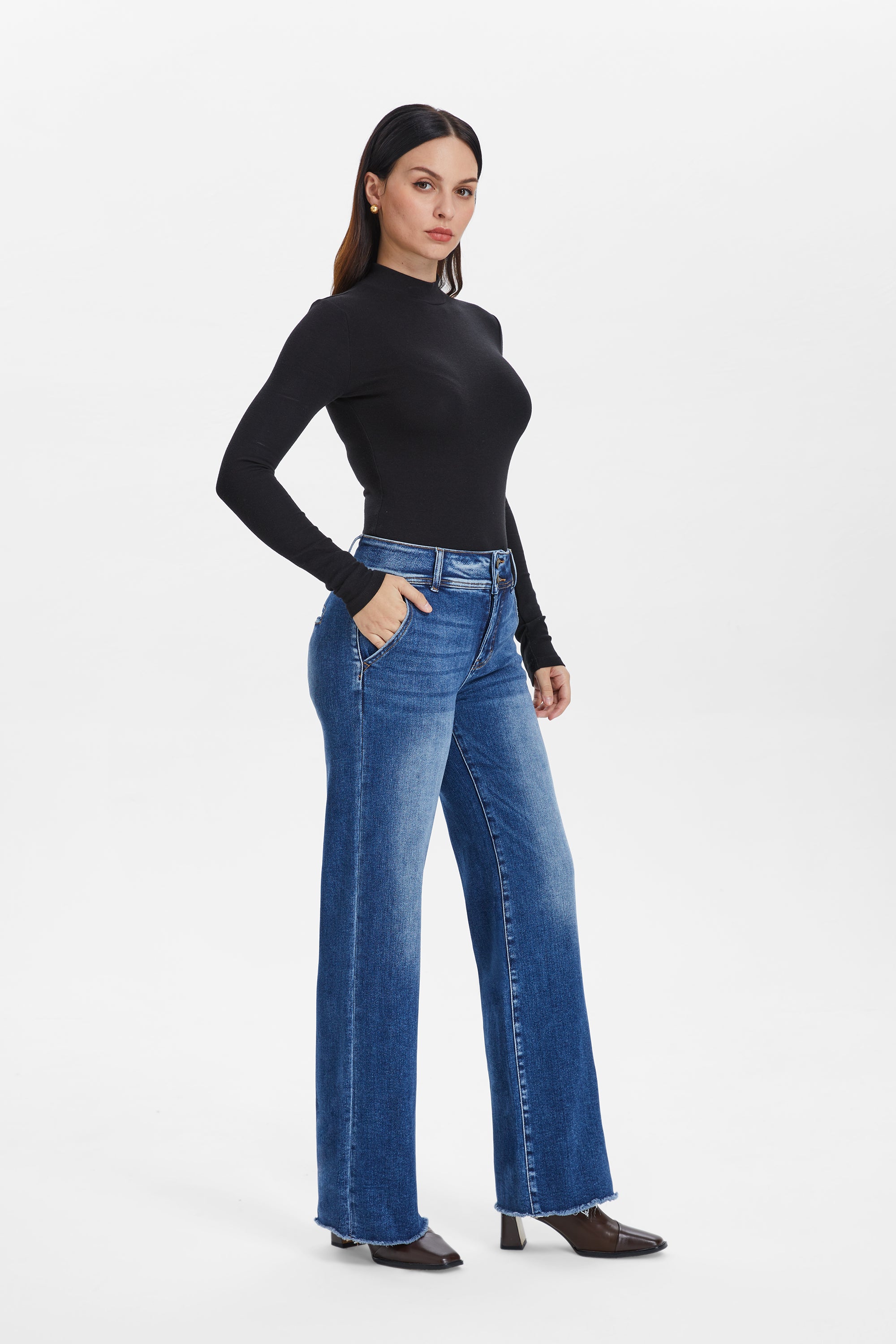 ONESO Women&#39;s Vintage High Waist Straight Leg Jeans