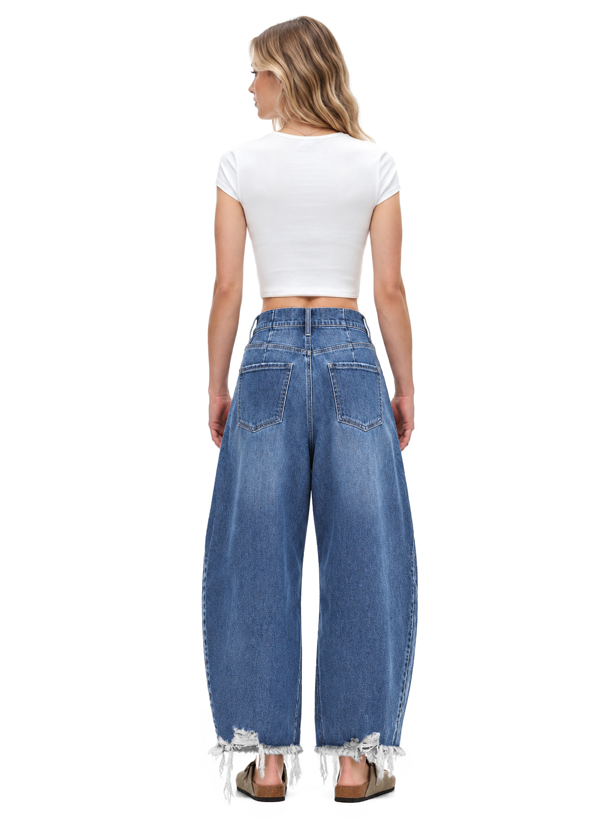 ONESO Effortless High Rise Barrel Jeans