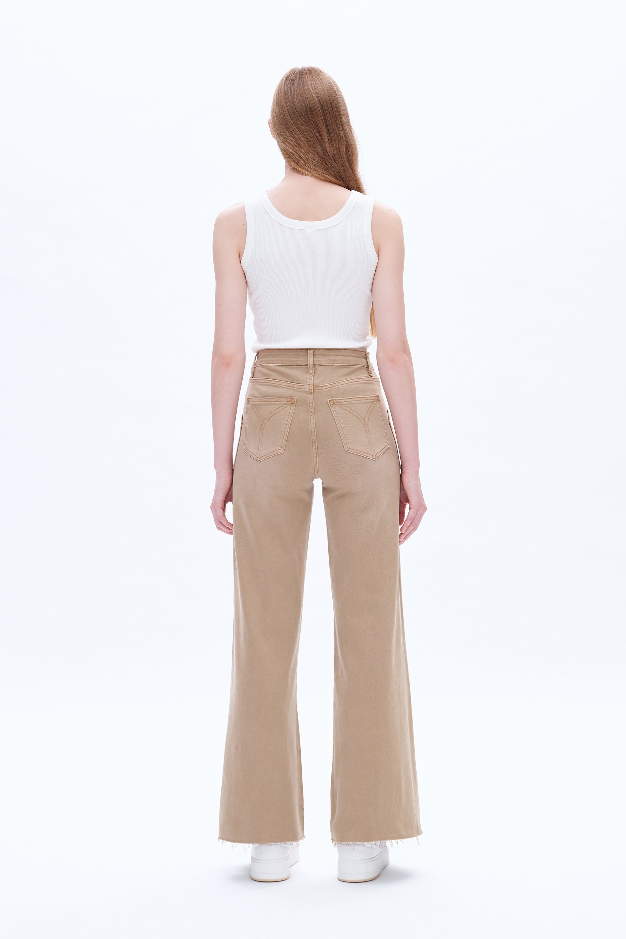 ONESO Utility Patch Pocket High Rise Wide Leg Jeans