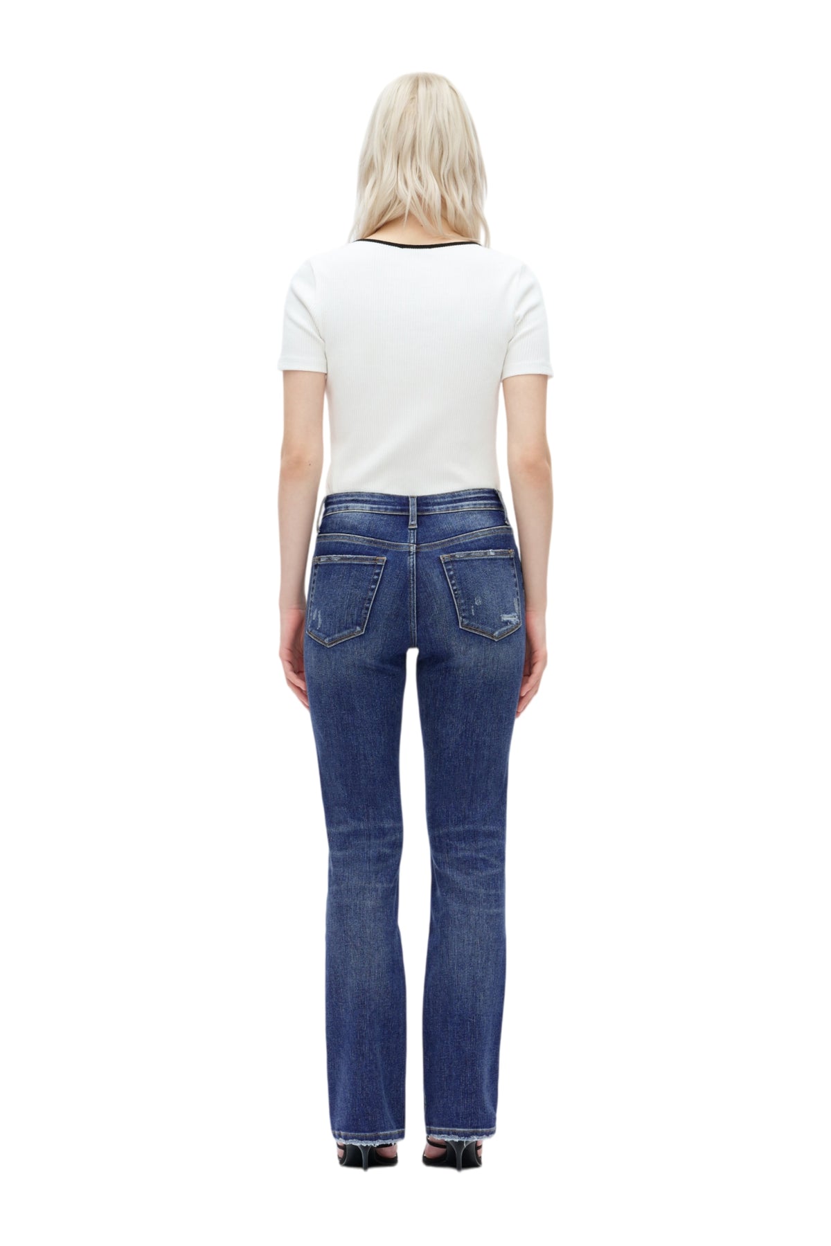 ONESO Vintage Mid Rise Slim Straight Jeans