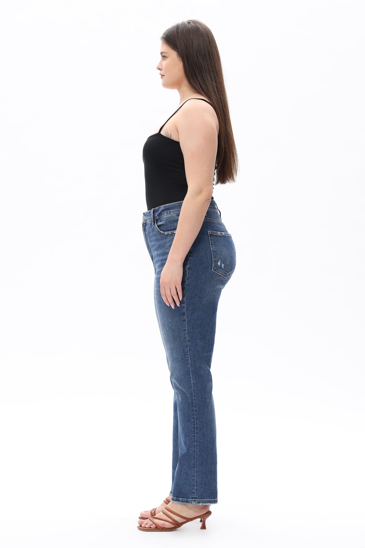 ONESO Vintage Mid Rise Slim Straight Plus Jeans