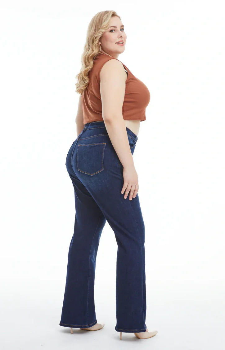 High Rise  Stretch Flare Plus Size Jeans