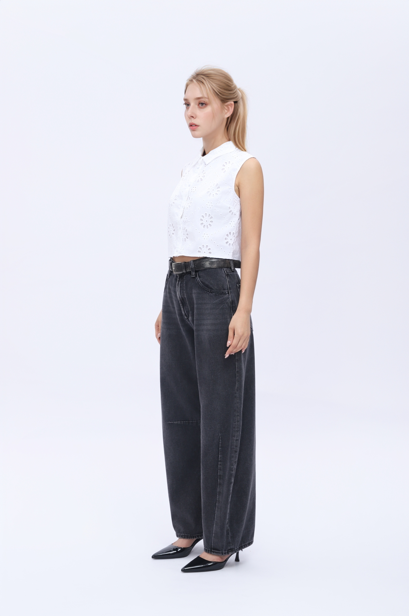 ONESO High Waist Vintage Loose Wide Leg Jeans