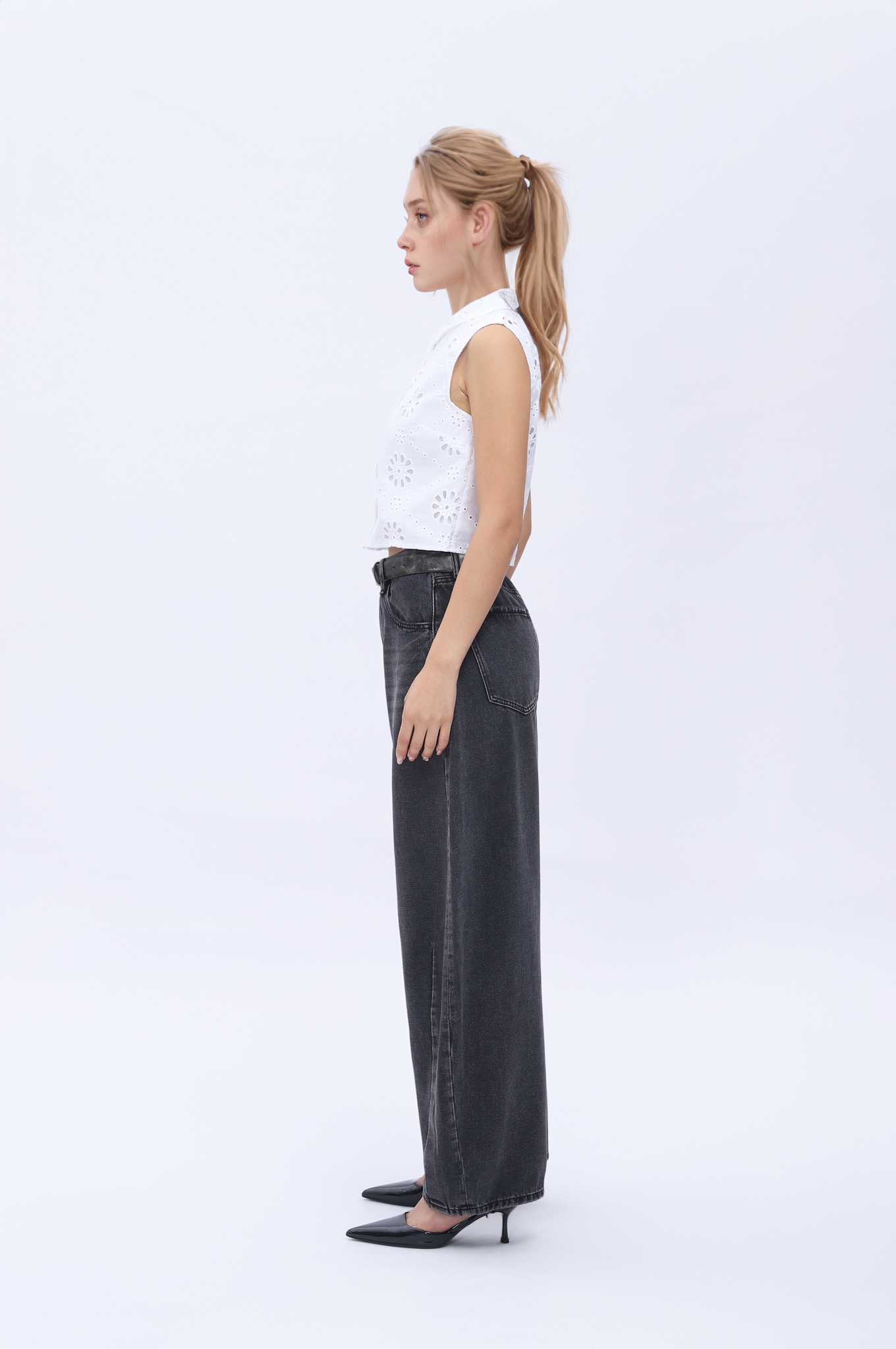 ONESO High Waist Vintage Loose Wide Leg Jeans