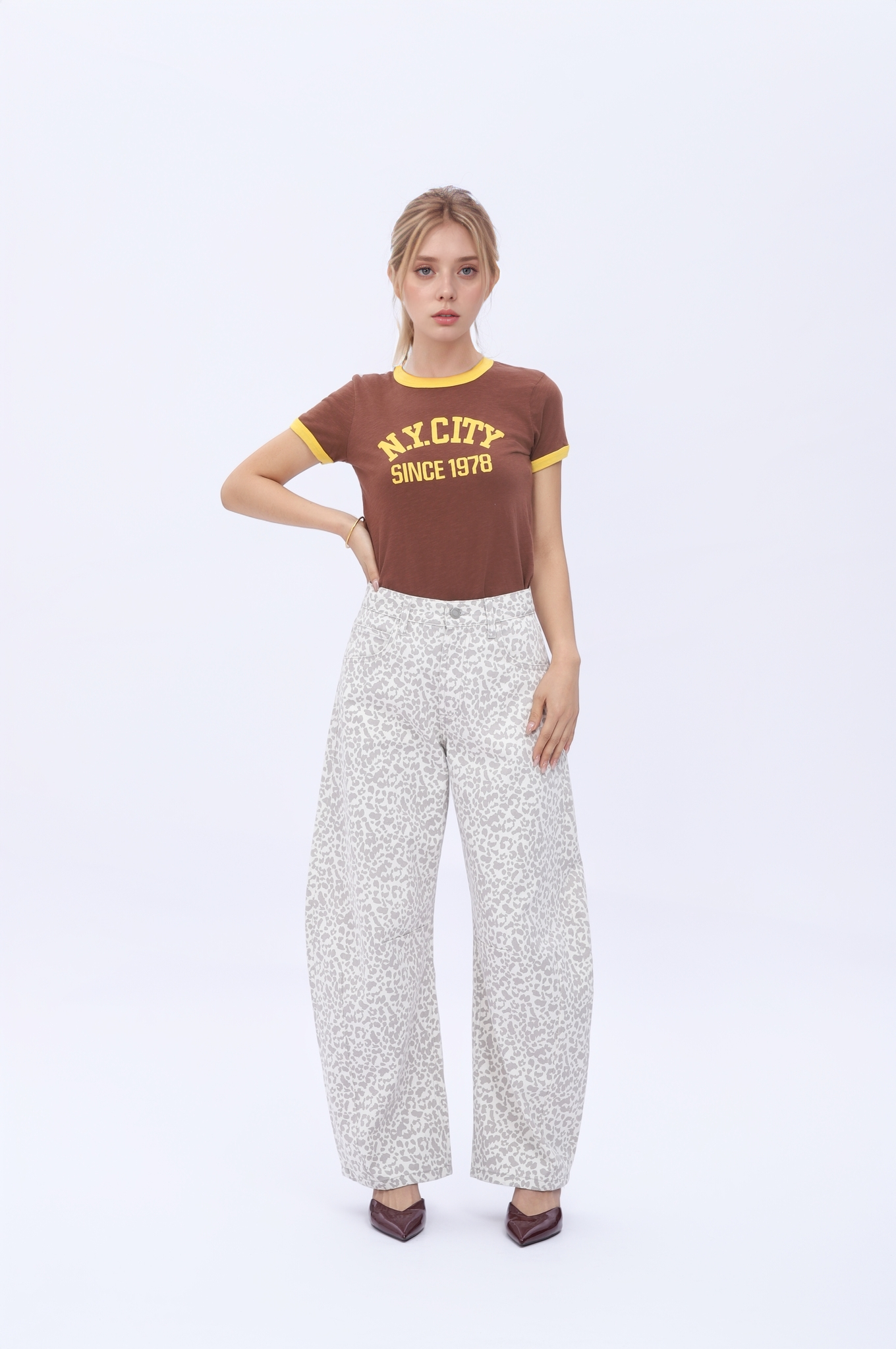 ONESO High Waist Vintage Loose Wide Leg Jeans