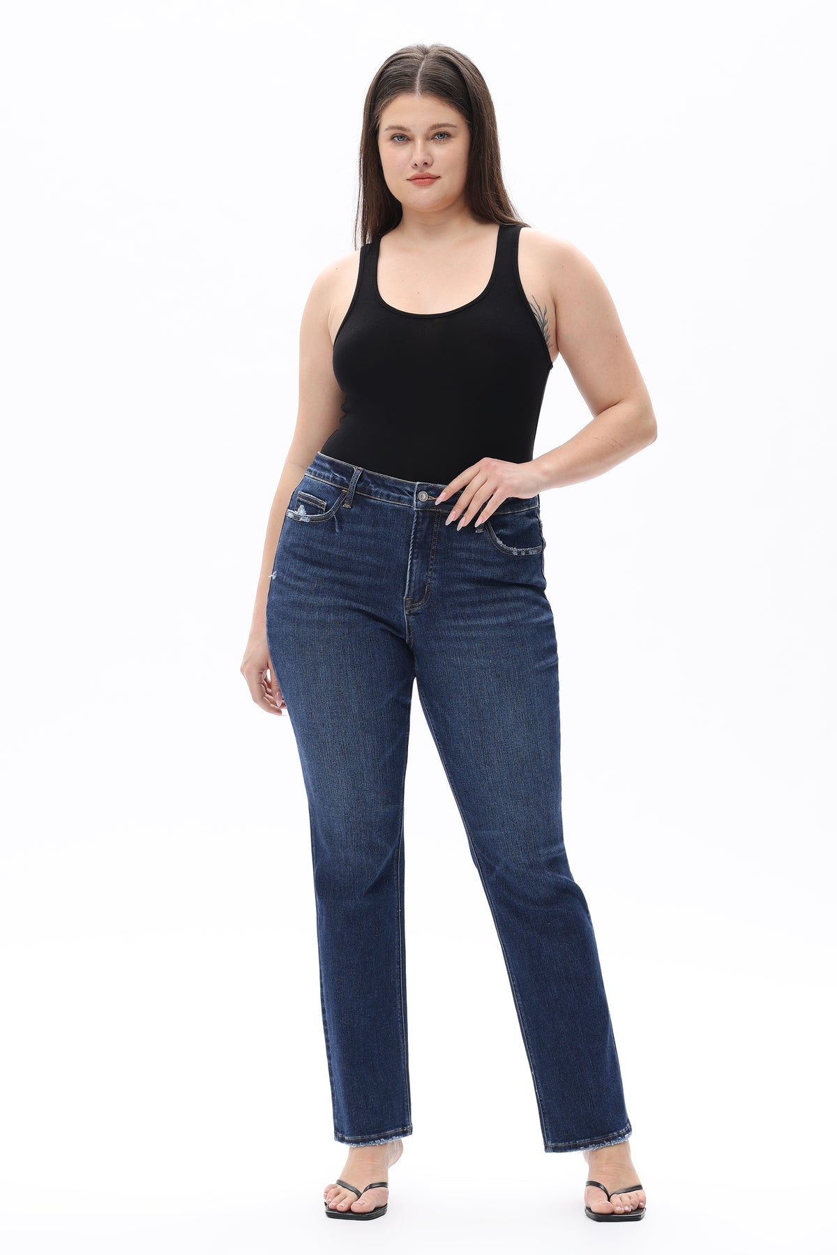 ONESO Classic Mid Rise Slim Straight Plus Jeans