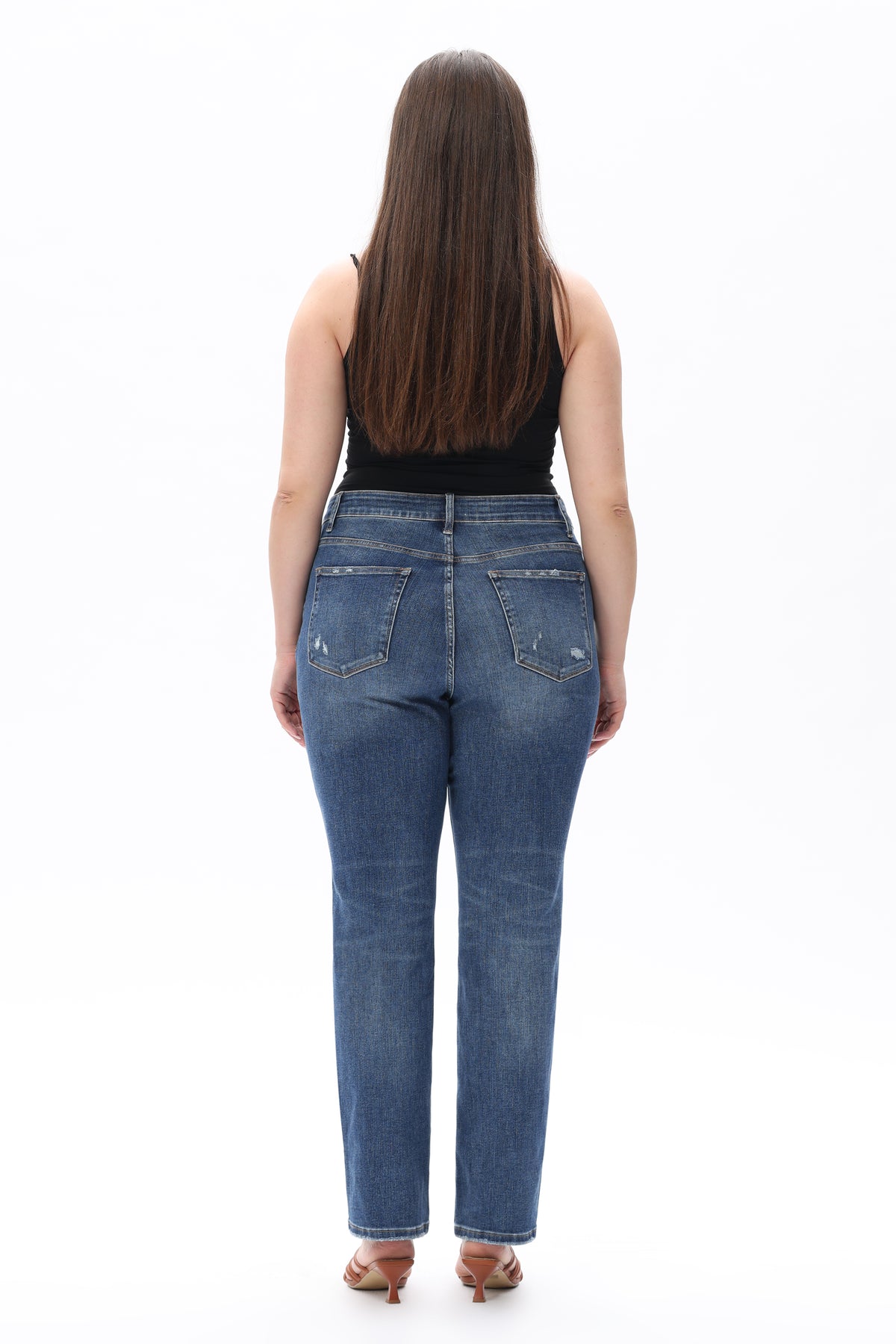 ONESO Vintage Mid Rise Slim Straight Plus Jeans