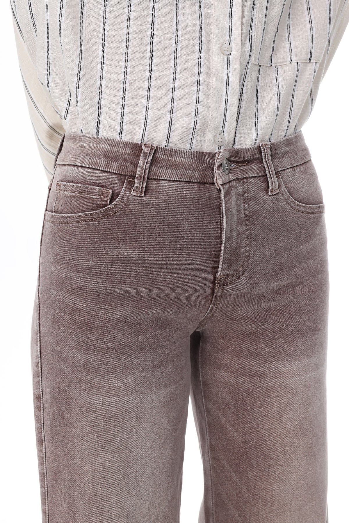 ONESO Earthy Mid Rise Wide Leg Jeans