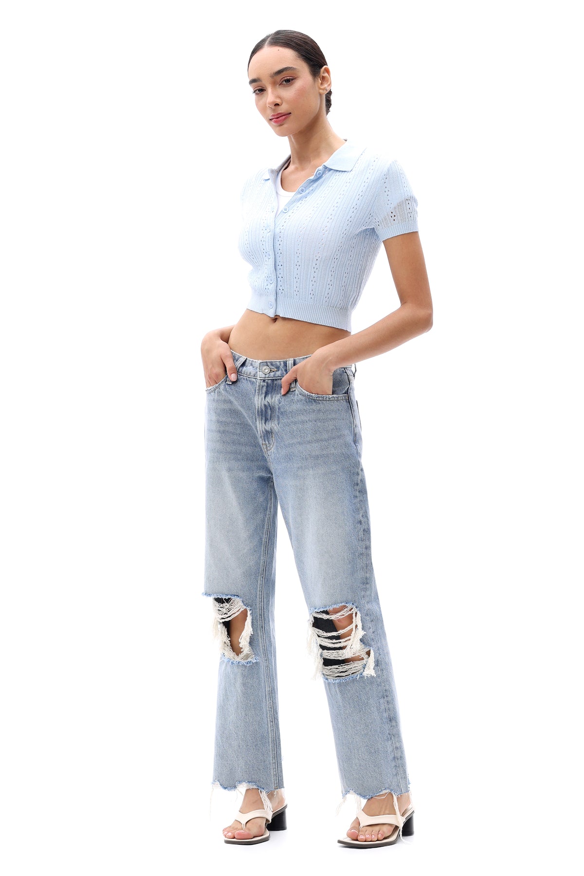 ONESO 90s High Rise Straight Jeans