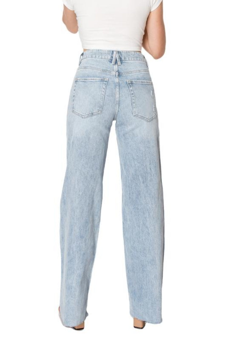 Wide Leg Jeans Stretchy Baggy Jeans