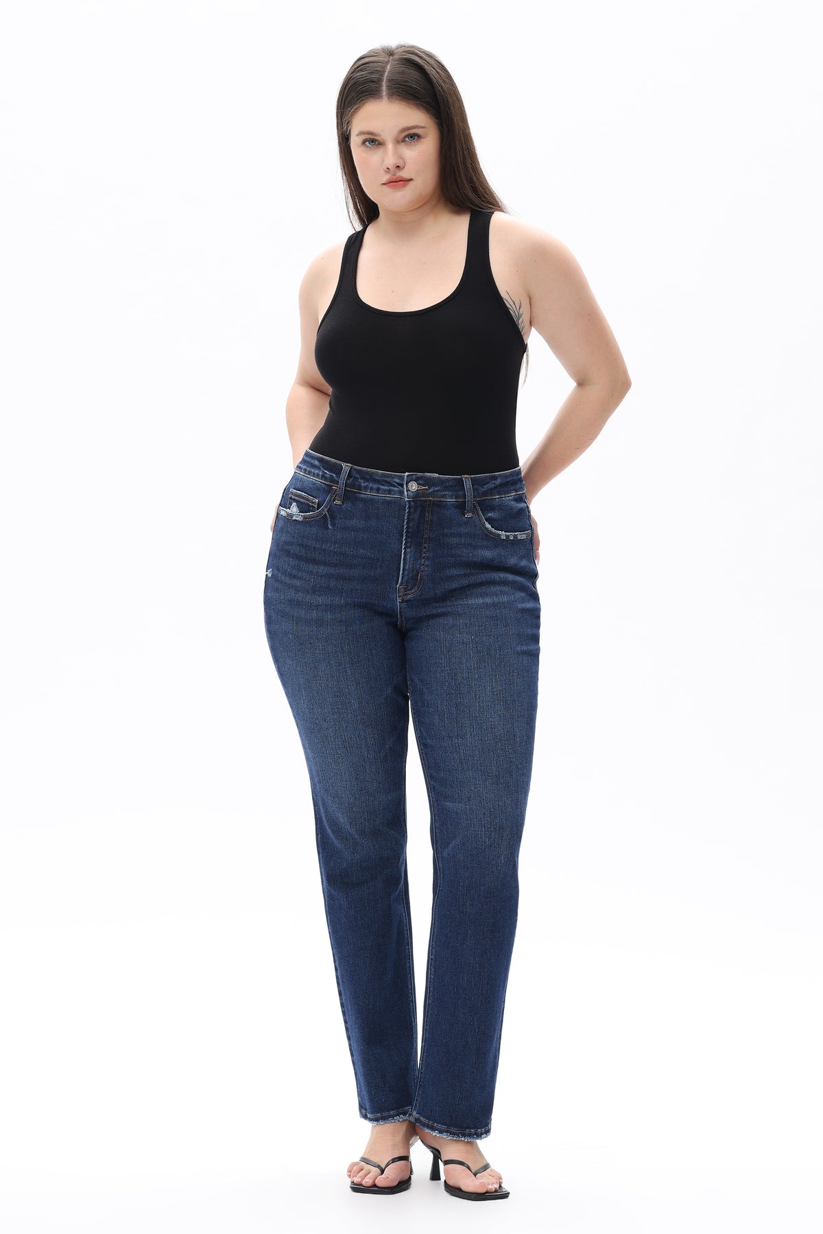 ONESO Classic Mid Rise Slim Straight Plus Jeans