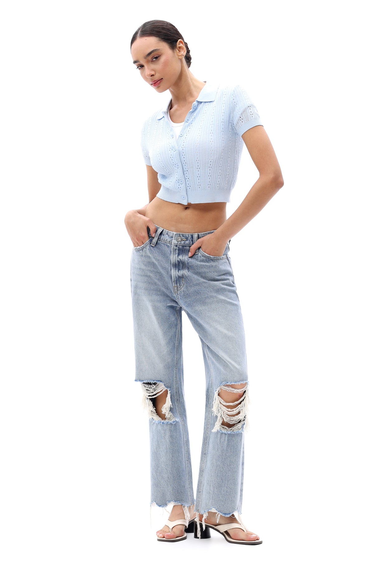 ONESO 90s High Rise Straight Jeans