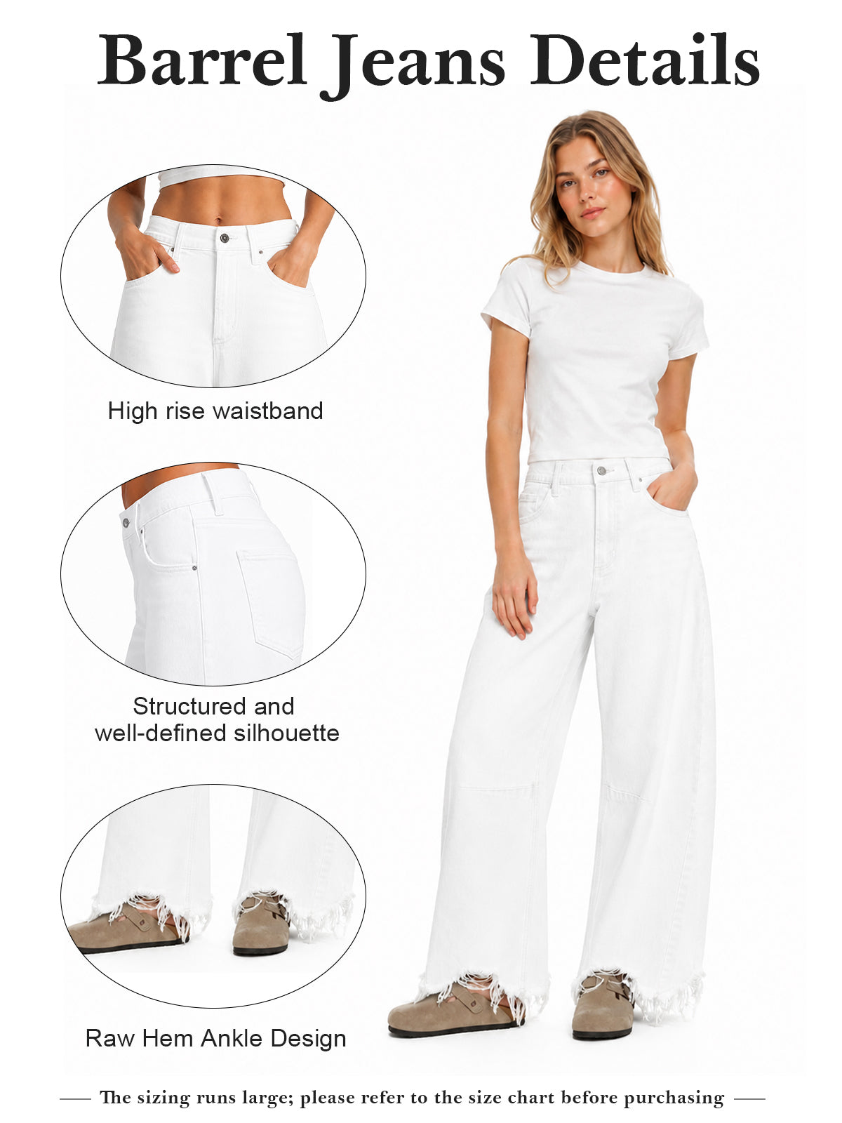 ONESO Effortless High Rise Barrel Jeans
