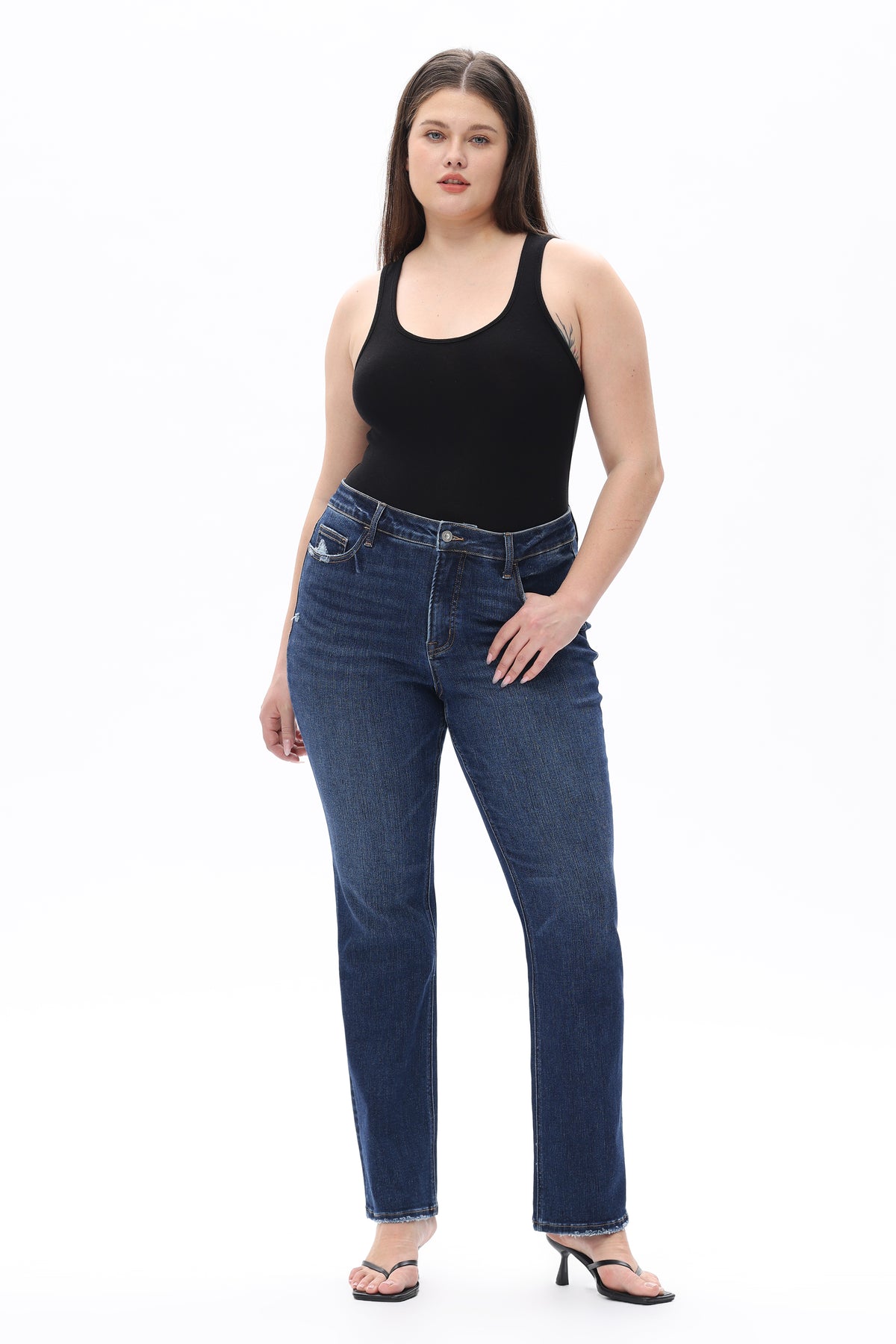 ONESO Classic Mid Rise Slim Straight Plus Jeans