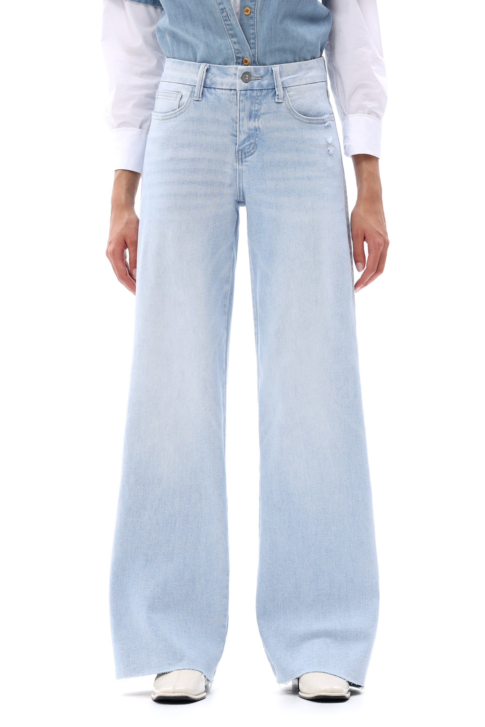 ONESO Effortless Mid Rise Wide Leg Jeans