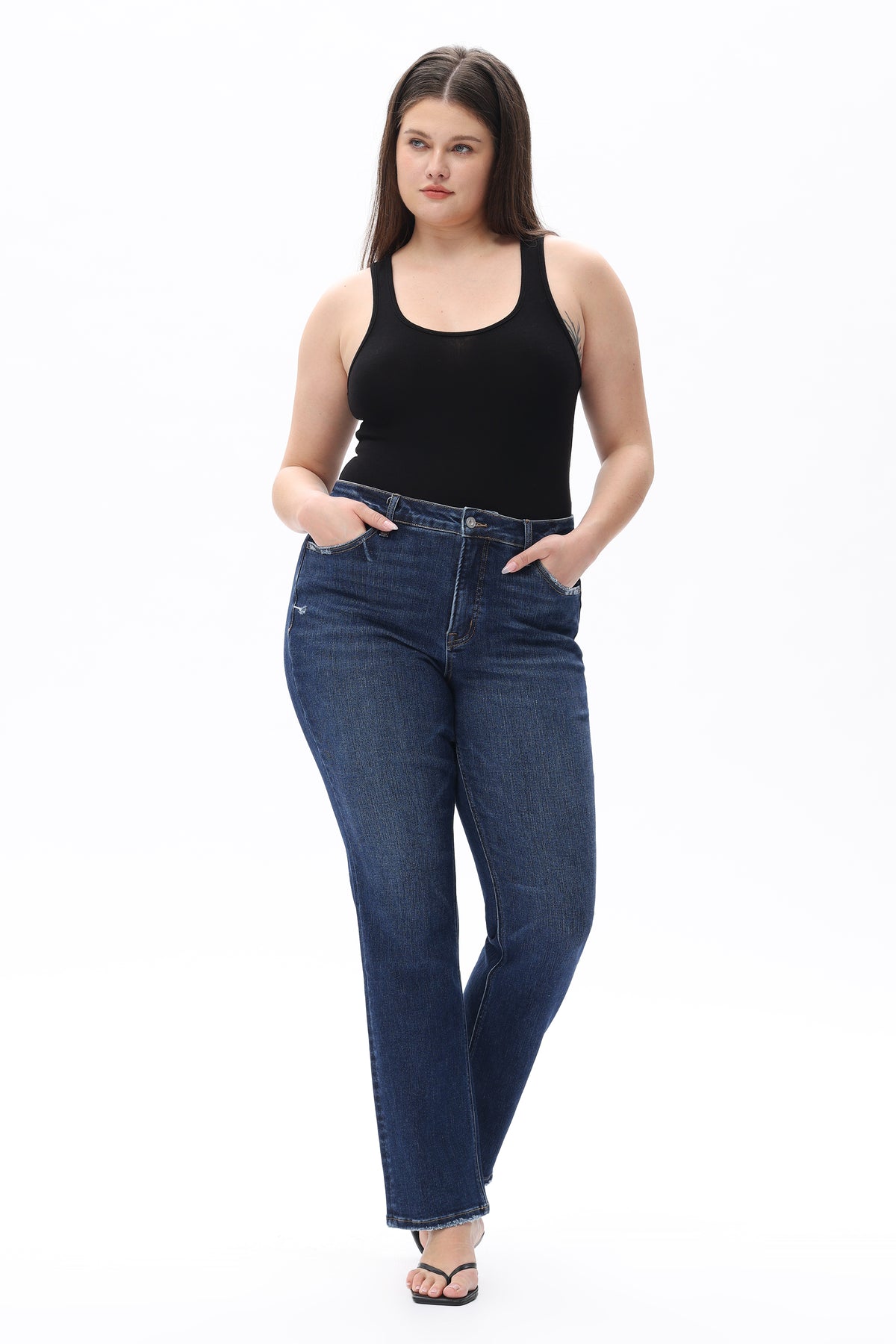 ONESO Classic Mid Rise Slim Straight Plus Jeans