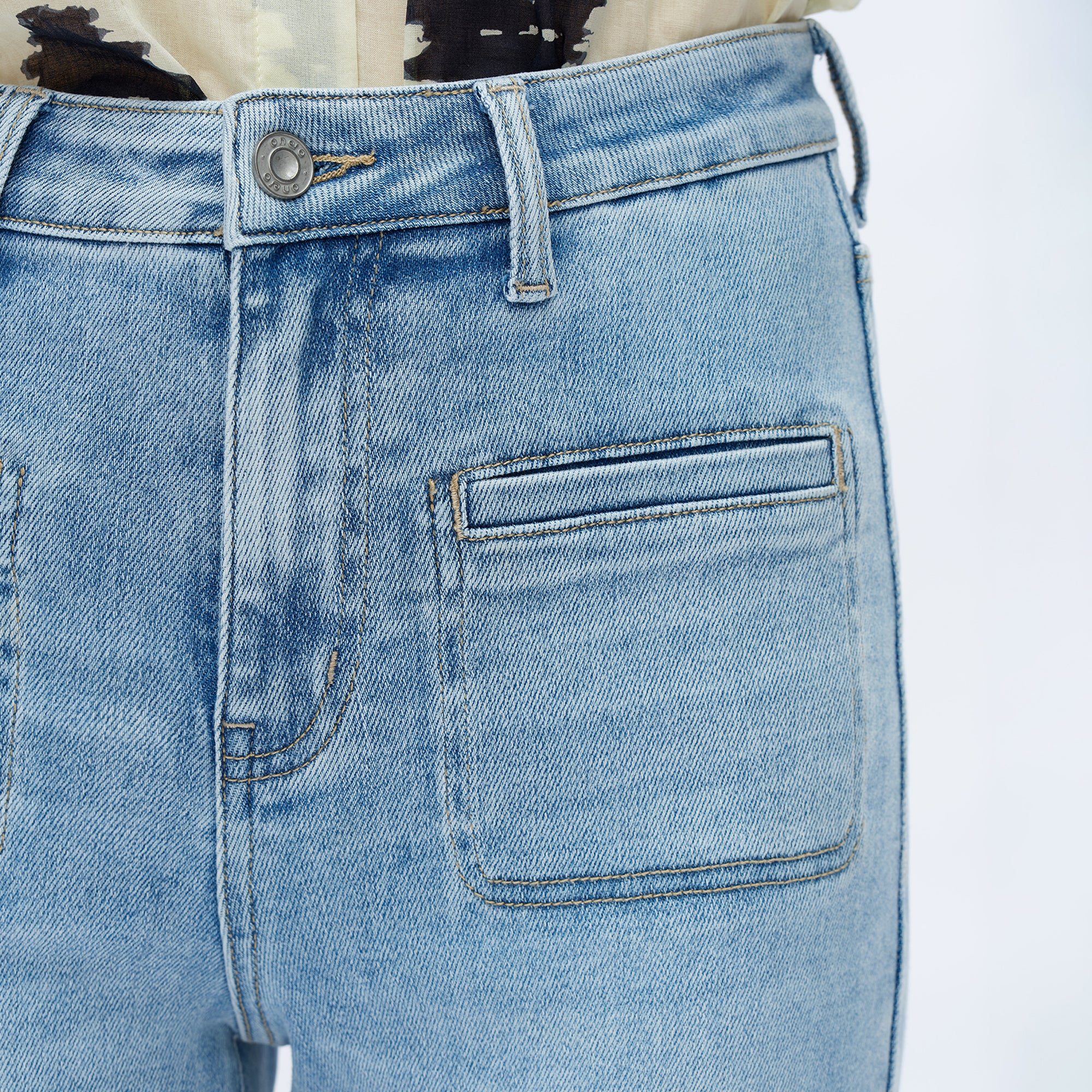 ONESO Women High Waist Wide Leg Jeans Retro Vintage Style Fit Comfortable Everyday Jeans