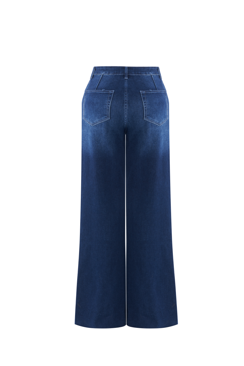 High Waist Wide Leg Jeans for Women Stretchy Tummy Control Loose Denim Pants Trendy Plus Size Mom Baggy Jeans