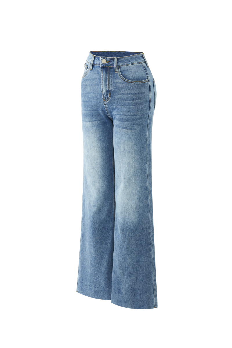 Women High Waist Wide Leg Jeans Stretchy Tummy Control Loose Denim Pants Trendy Plus Size Mom Baggy Jeans