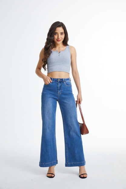 Flare Jeans for Women High Waist Wide Leg Womens Jeans Stretchy