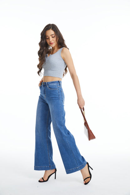 Flare Jeans for Women High Waist Wide Leg Womens Jeans Stretchy