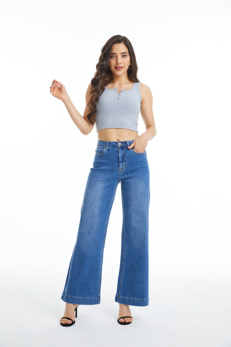 Flare Jeans for Women High Waist Wide Leg Womens Jeans Stretchy