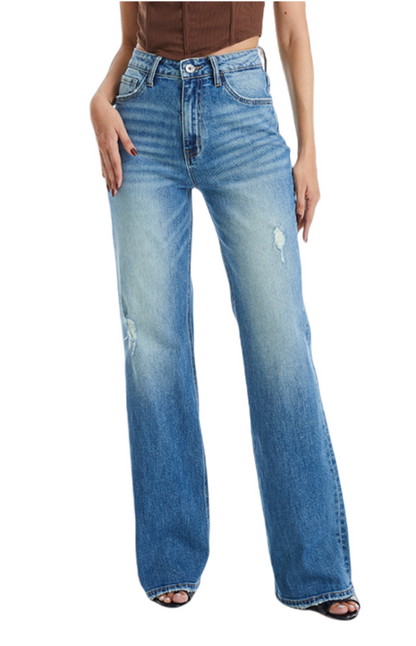 Super High Rise Stretch Bootcut Jeans  Pants Plus Size