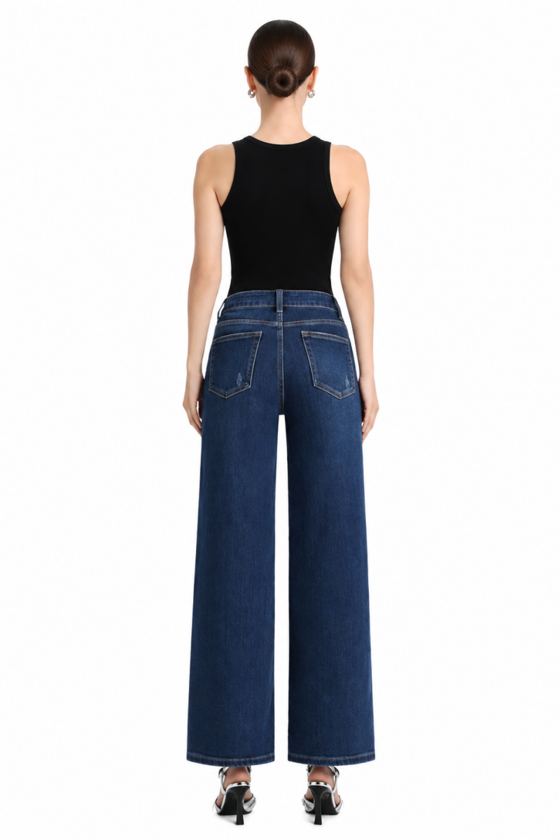 ONESO Effortless Coastal Mid Rise Wide Leg Jeans – Petite &amp; Tall