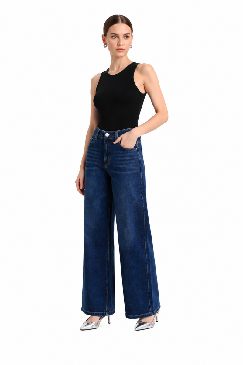 ONESO Effortless Coastal Mid Rise Wide Leg Jeans – Petite &amp; Tall
