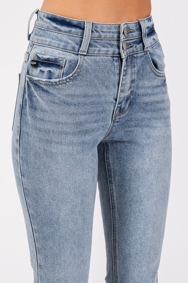 Women&#39;s Flare Jeans Mid Waisted Wide Leg Jeans